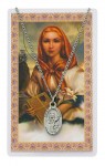 24'' Saint Dymphna Holy Card & Pendant